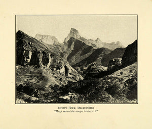 1927 Print Devil's Hoek Drakensberg Mountain Landscape Valley Kwazulu Natal XGC8