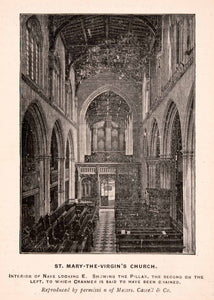 1900 Print Mary Virgin University Church Nave Thomas Cranmer English XGCA4