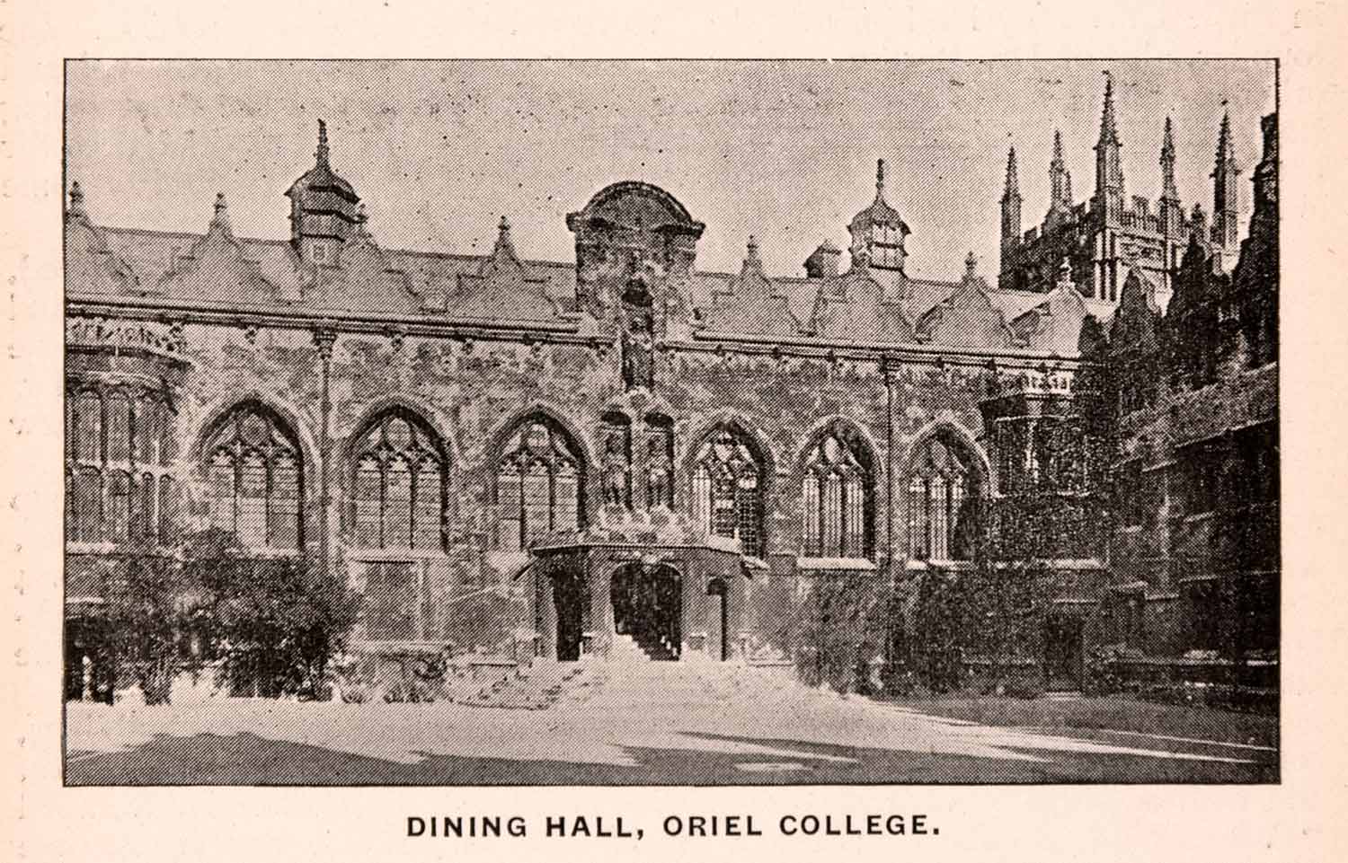 1900 Print Dining Hall Oriel College Oxford University Constituent English XGCA4