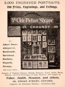 1900 Ad Olde Picture Shoppe 49 Broad Street Oxford Chaundy Portraits XGCA4