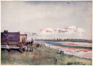 1906 Print Frank Southgate Yarmouth Breydon Wetland England Water Norfolk XGCA5