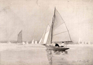 1906 Print Frank Southgate Wroxham Ship Sail Boat Sailboat Lake River XGCA5