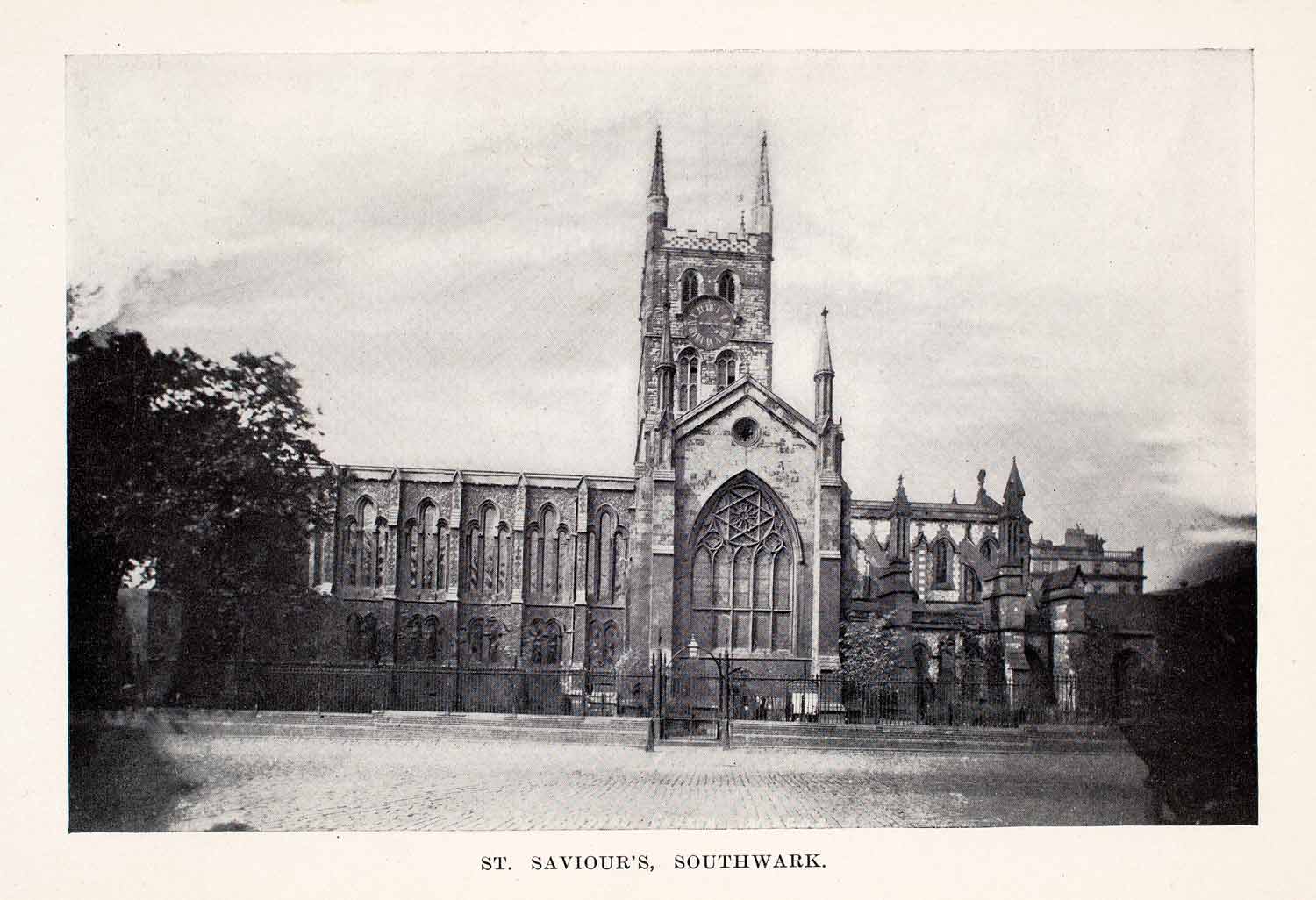 1905 Halftone Print Saint Saviour Church Southwark London England XGCA6