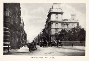 1905 Halftone Print Guards Club Pall Mall London England Architecture XGCA6