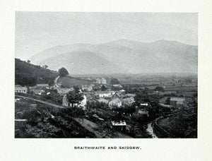1912 Print Braithwaite Skiddaw England Cityscape English Lake District XGCA7