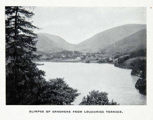 1912 Print Grasmere Cumbria England English Lake District Loughrigg XGCA7
