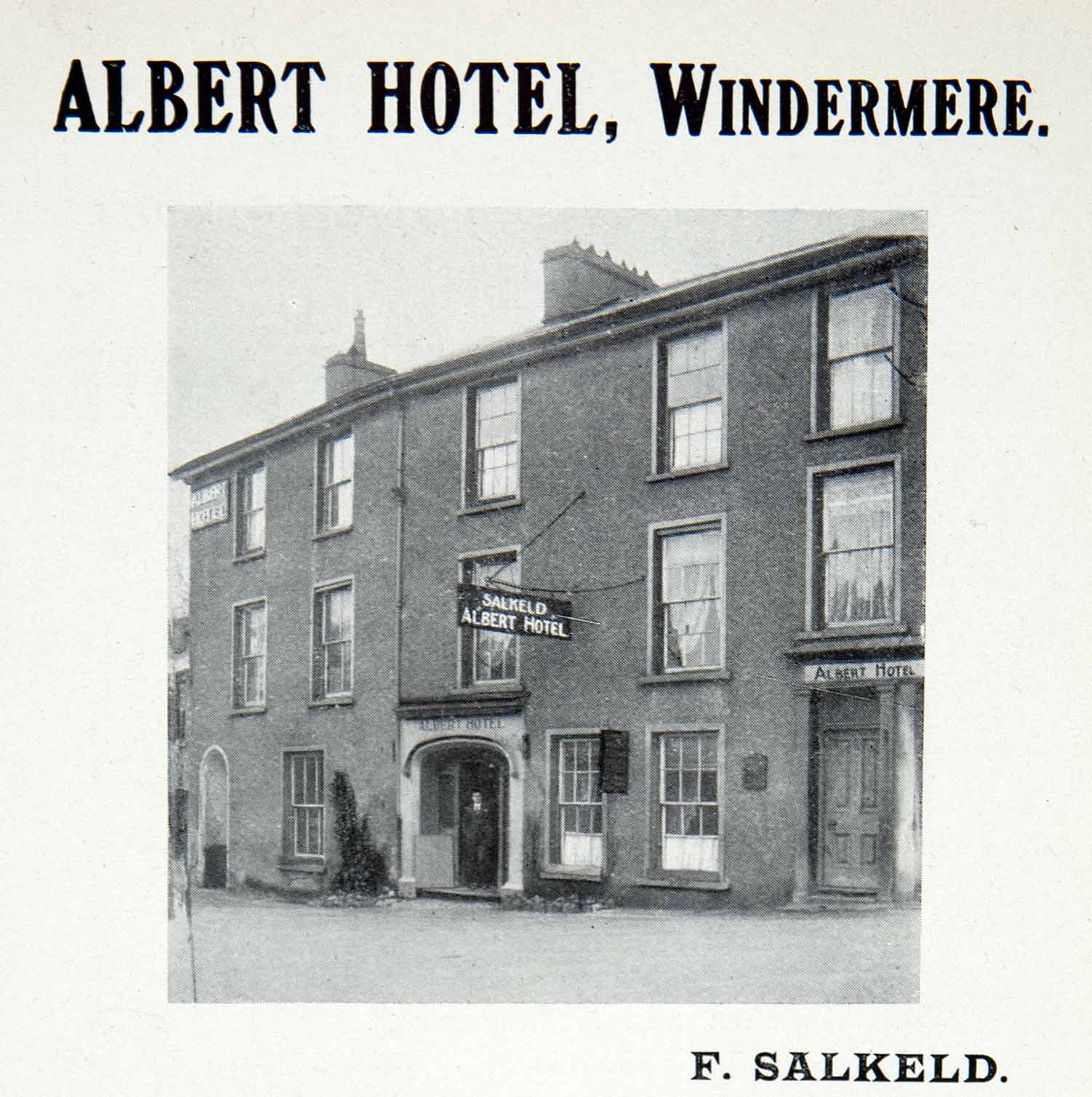 1912 Ad Albert Hotel Bowness Windermere Hotel Cumbria England Historic XGCA7