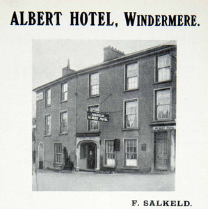 1912 Ad Albert Hotel Bowness Windermere Hotel Cumbria England Historic XGCA7