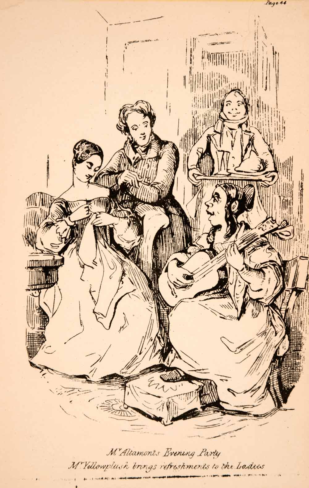 1872 Wood Engraving William Makepeace Thackeray Charles Yellowplush XGCA9