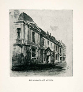 1907 Print Carnavalet Museum Paris History Hotel Le Peletier De Saint XGCB4