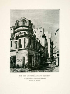 1907 Print Old Amphitheatre Surgery Paris Jacques Gondouin Medical Science XGCB4