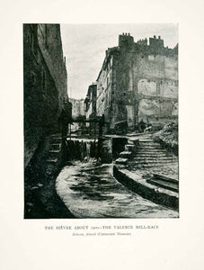 1907 Print Bievre Valence Mill-Race Paris France Cityscape Waterway River XGCB4