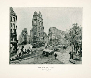 1907 Print Rue De Clery Paris France History Architecture Buildings XGCB4