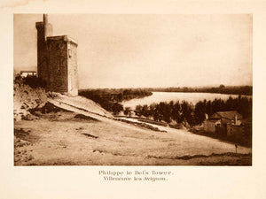 1910 Photogravure Tour Philippe Le Bel Tower Fortification Avignon Rhone XGCB8