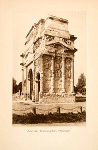 1910 Photogravure Arc De Triomphe Triumphal Roman Arch Orange France Gaul XGCB8