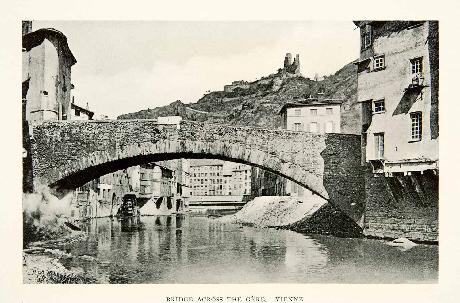 1910 Print Roman Brick Bridge Gere Vienne Isere Rustic Archeological XGCB8