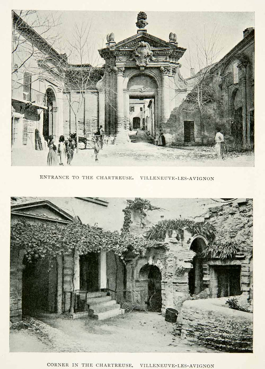 1910 Print Entrance Chartreuse Villeneuve-les-Avignon France Palace XG ...