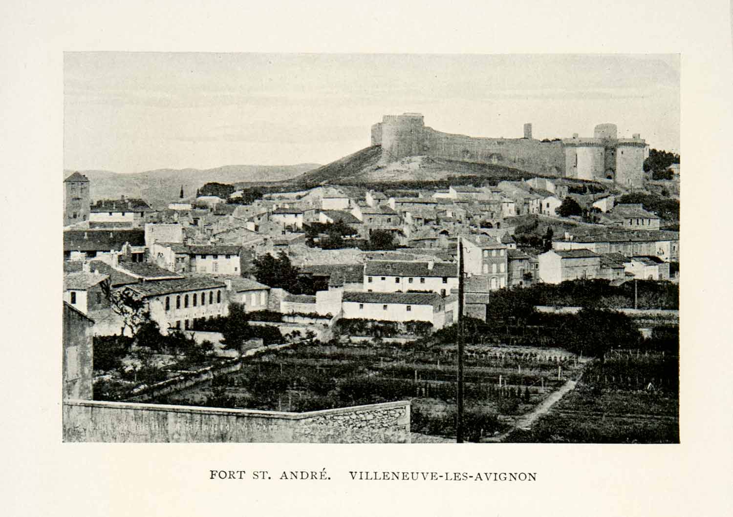 1910 Print Fort Saint Andre Villeneuve-les-Avignon France Cityscape Castle XGCB8