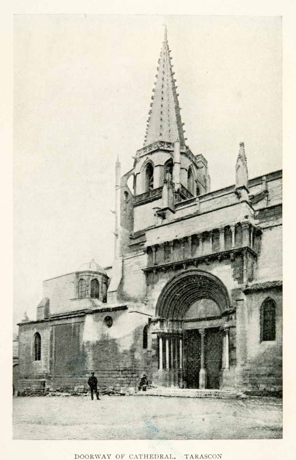 1910 Print Saint Martha's Church Cathedral Tarascon France Steeple XGCB8