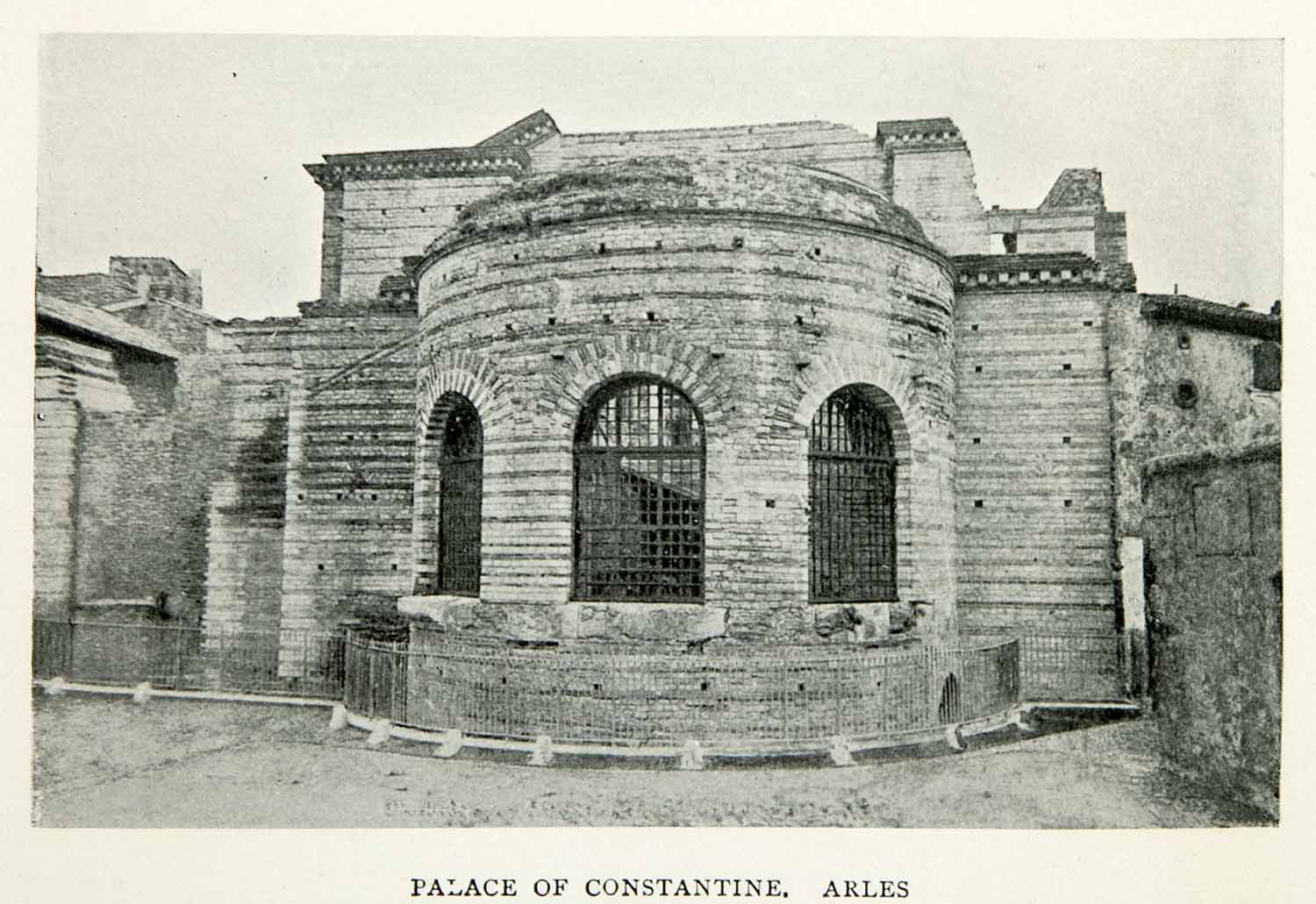 1910 Print Palace Roman Baths Constantine Arles France Architecture XGCB8