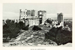 1910 Print Ruin Montmajour Benedictine Abbey Arles France Medieval XGCB8