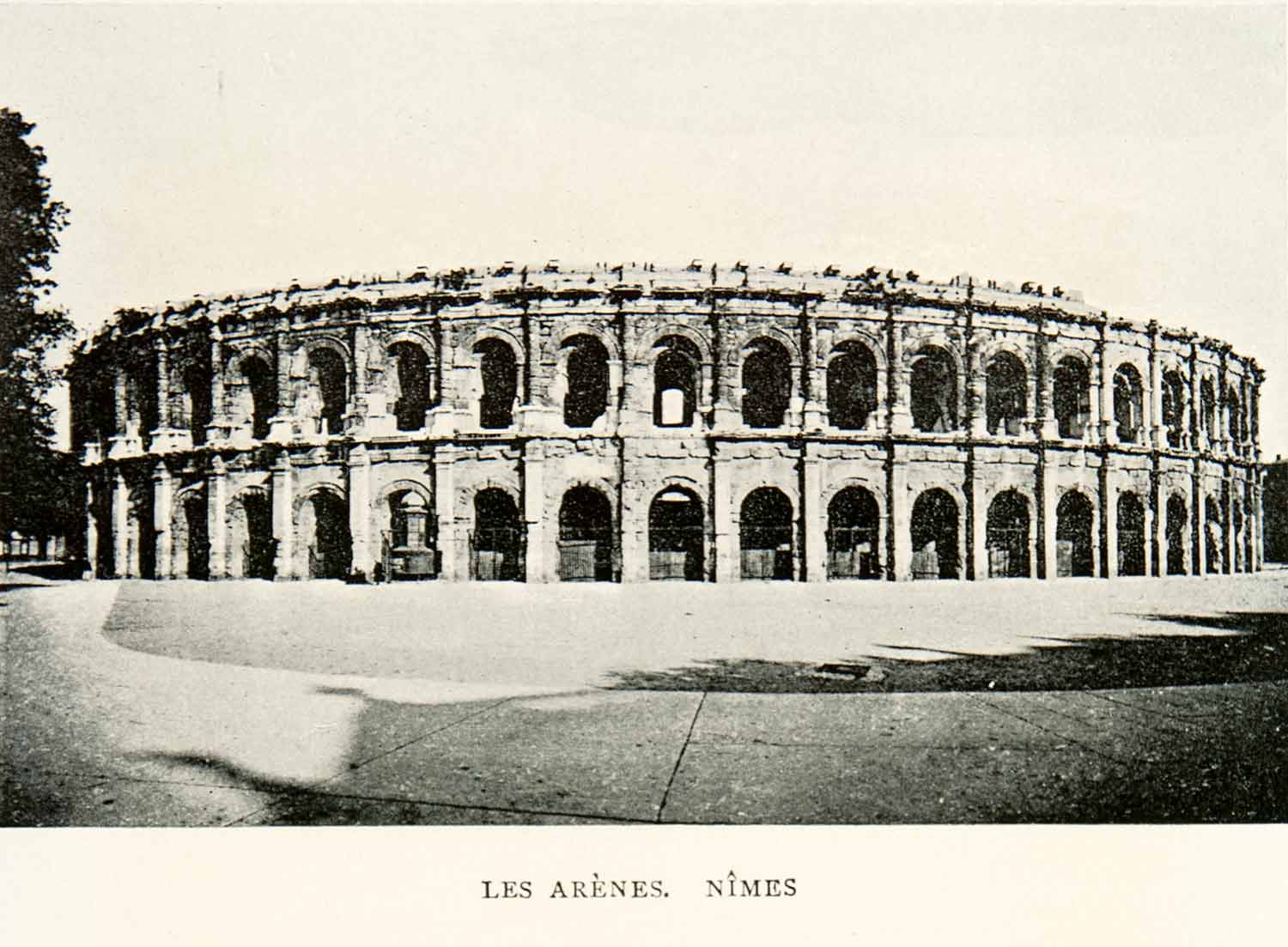 1910 Print Les Arena Nimes Facade France Roman Architecture Arch Column XGCB8