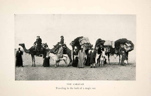 1928 Print Caravan Camels Magic Sun Egypt Africa Egyptians Traveling Bark XGCC1