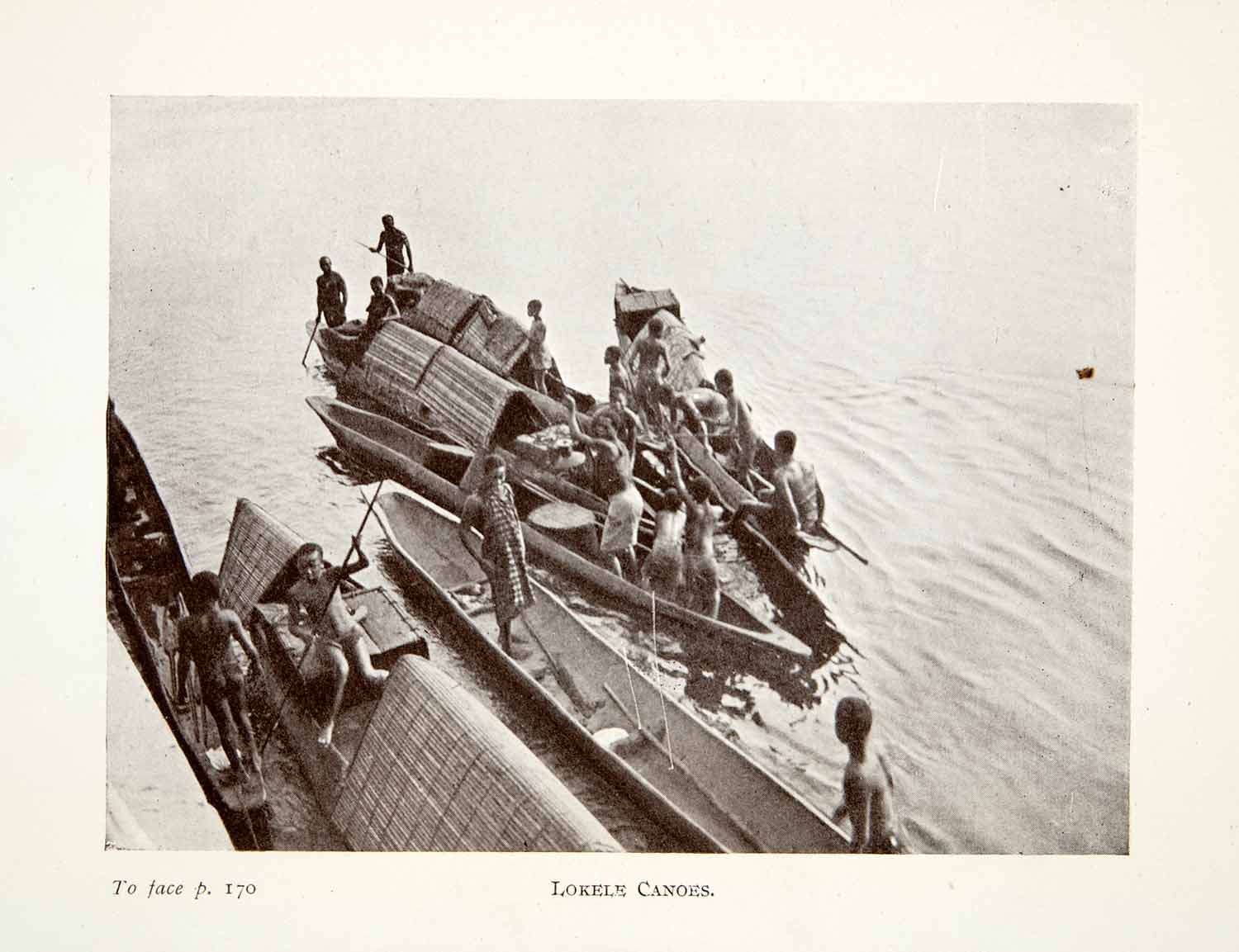 1923 Print Lokele Tribe Africa Cargo Canoes Tribal Indigenous Historic XGCC4
