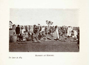 1923 Print Kisumu Kenya Africa Marketplace Bazaar Vendors Historic Image XGCC4