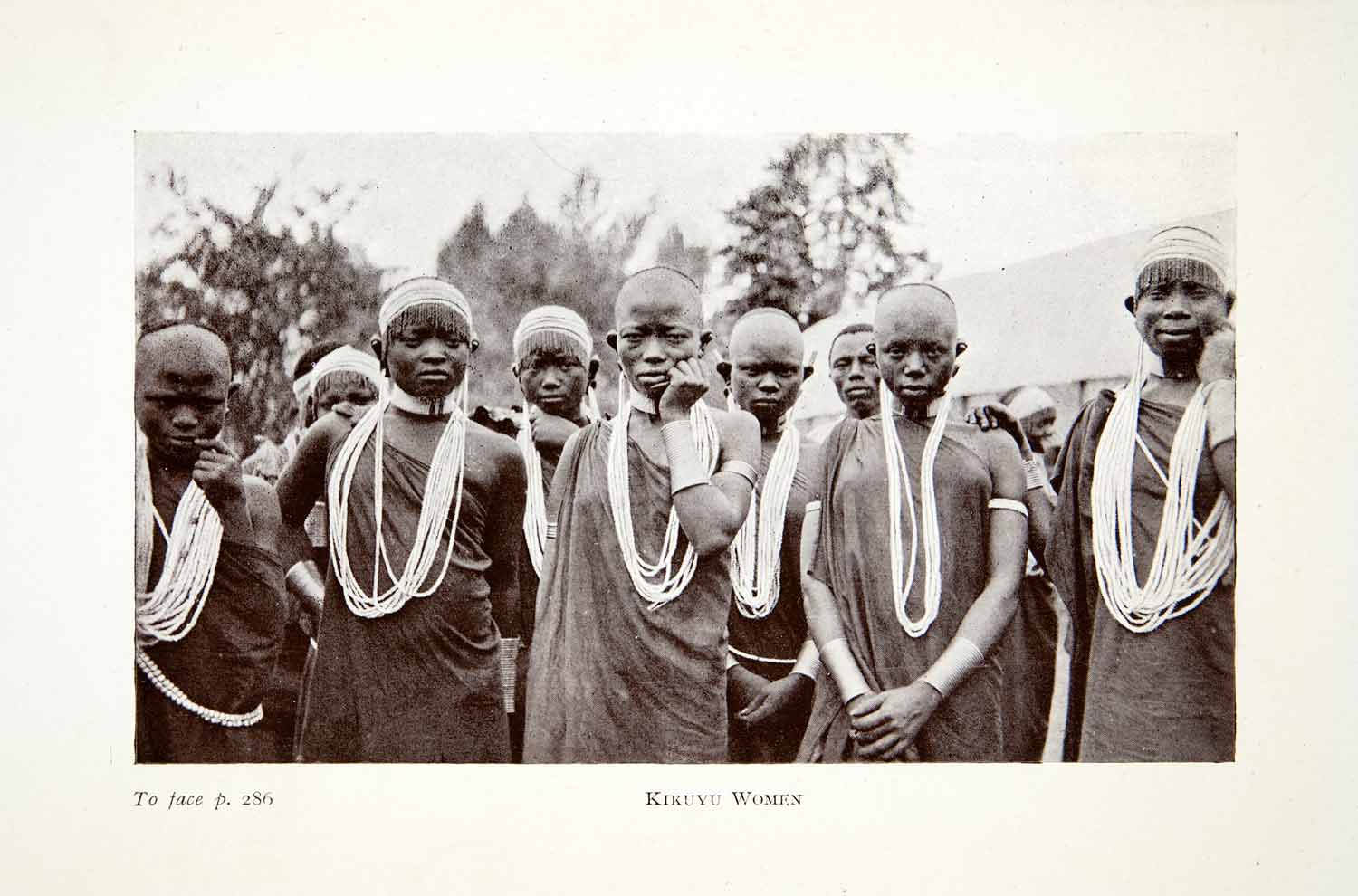 1923 Print Bantu Kikuyu Tribe Women Tribal Jewelry Africa Natives XGCC4