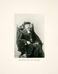 1906 Print Portrait Costume Pastor Hurst Saint Petersburg Robe Cross XGCC9