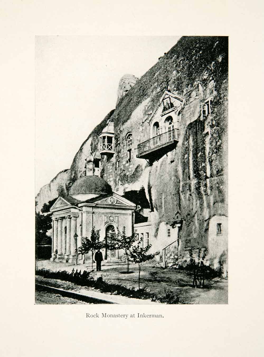1906 Print Rock Monastery Inkerman Saint Clement Limestone Monks Caves XGCC9
