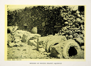 1948 Print Roman Aqueduct Pontius Pilate Archaeology Ruin Israel Jerusalem XGCD5