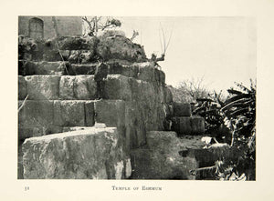 1905 Print Temple of Eshmun Bustan el-Sheikh Sidon Lebanon Phoenician XGCD8