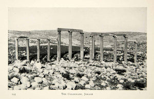 1905 Print Roman Forum Colonnade Jerash Gerasa Jordan Middle East XGCD8