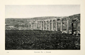 1905 Print Roman Forum Columns Jerash Gerasa Jordan Middle East XGCD8