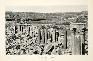 1905 Print Roman Forum Column Jerash Gerasa Jordan Middle East Archaeology XGCD8