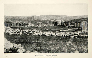 1905 Prints Greco-Roman Peribolos Colonnade Jerash Jordan Middle East XGCD8