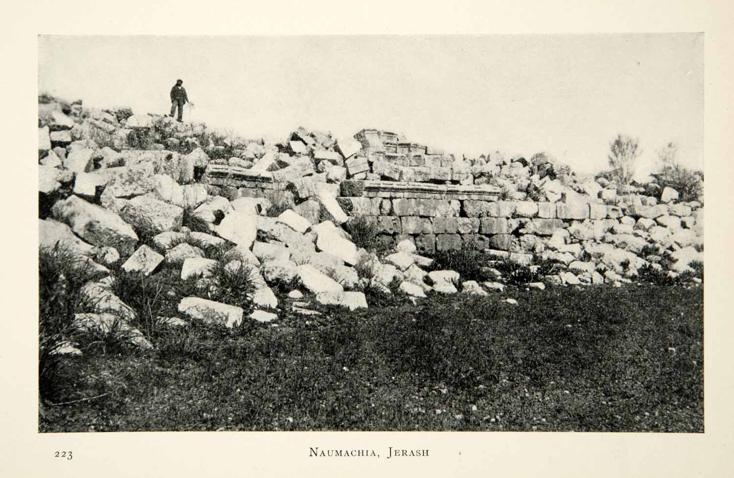 1905 Print Ancient Roman Naumachia Jerash Gerasa Jordan Middle East XGCD8
