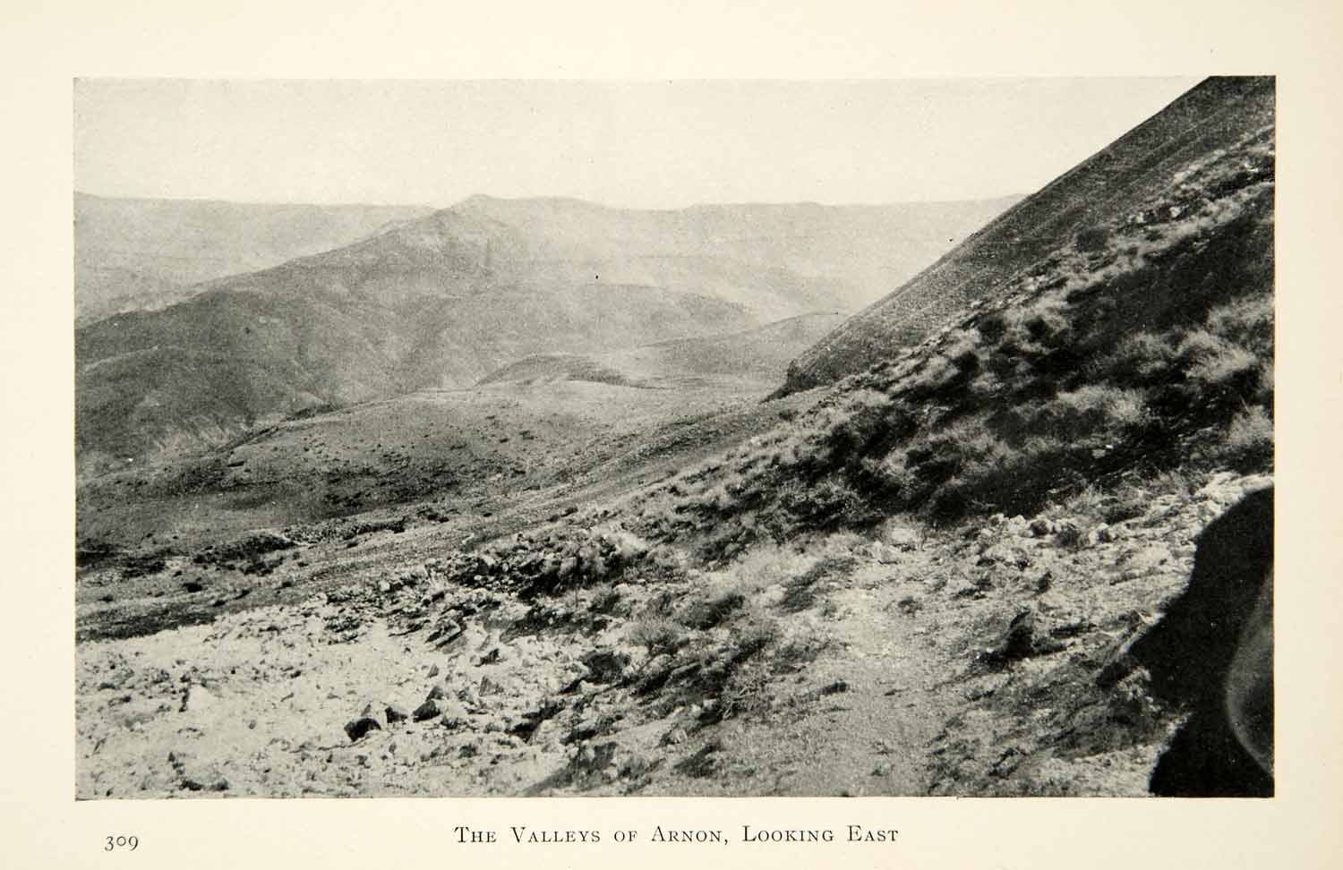 1905 Print Wadi Mujib Arnon Valley Jordan Middle East Mountain Landscape XGCD8