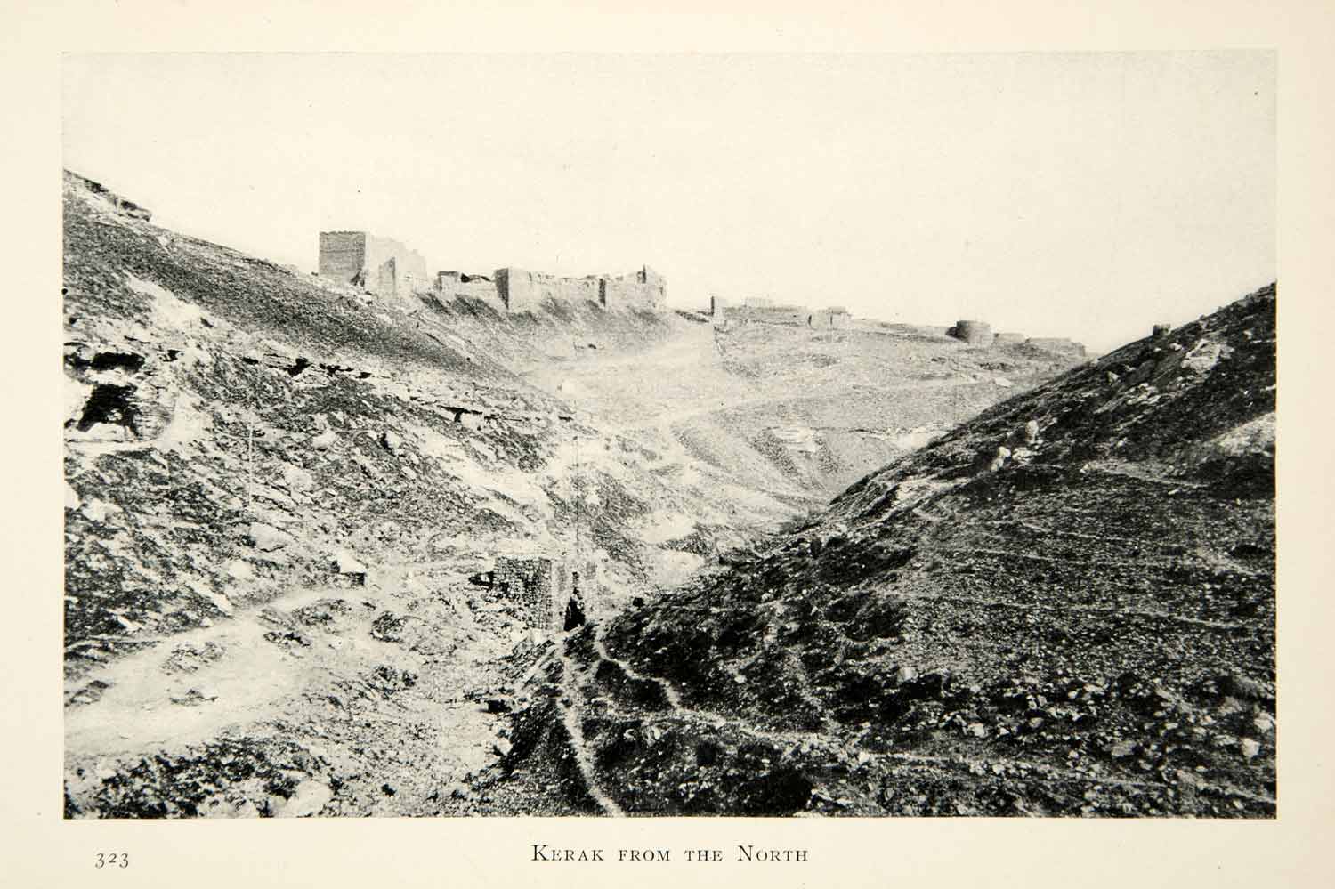 1905 Print Kerak Castle Jordan Levant Middle East Crac des Moabites XGCD8