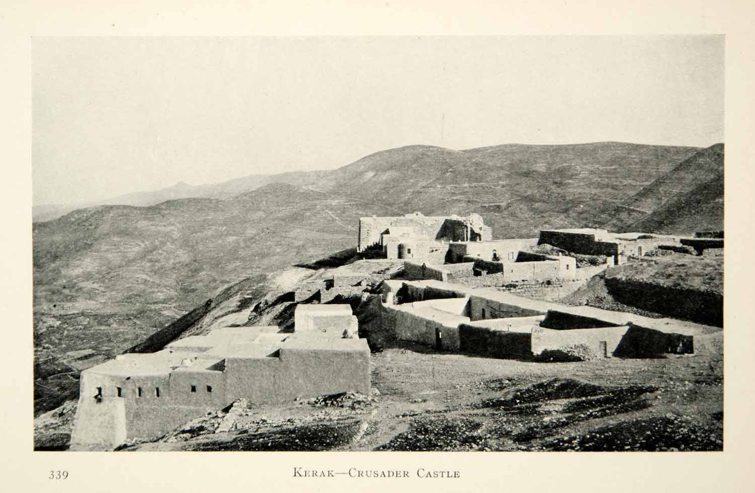 1905 Print Kerak Castle Crac des Moabites Crusades Fortress Jordan Middle XGCD8