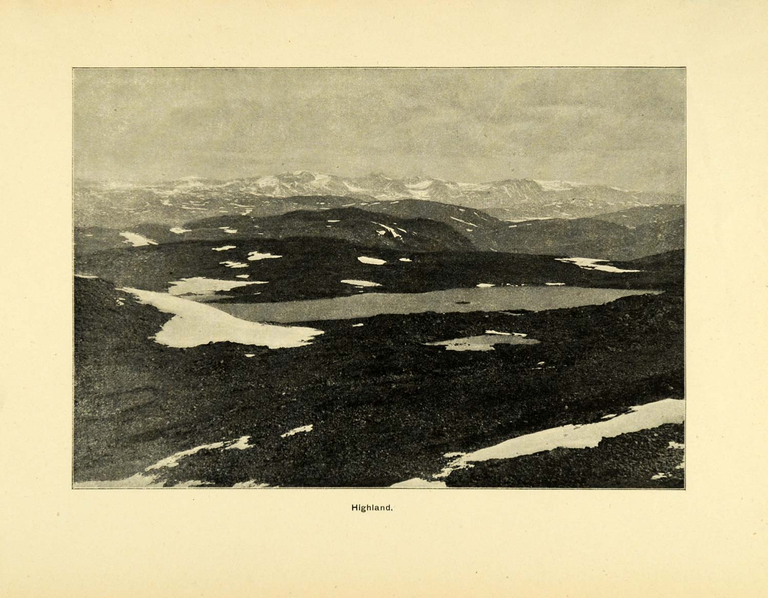 1900 Print Highland Norway Mountainous Landscape XGD1