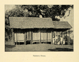 1901 Print Sakalava House Madagascar Cultural Architecture Thatched Grass XGD8