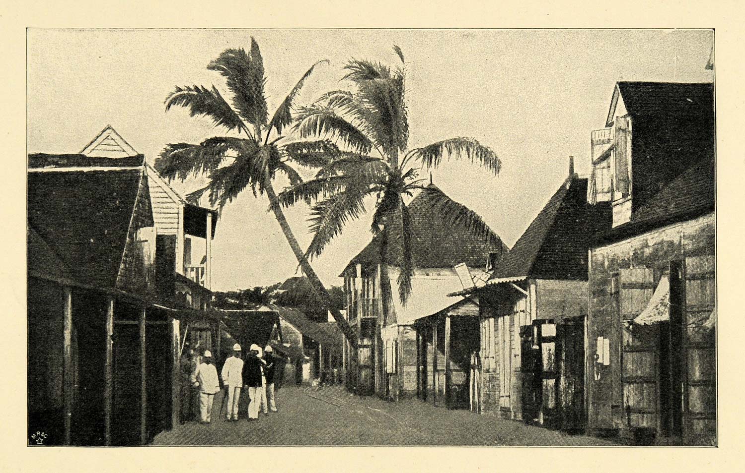 1901 Print Tamatave Madagascar Streetscape Cityscape Historic Image Palm XGD8