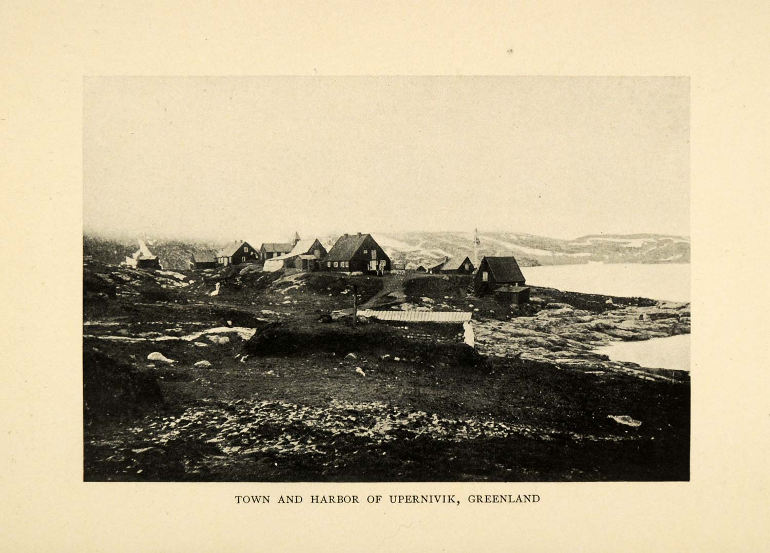 1906 Print Town Harbor Upernivik Greenland Vikings Qaasuitsup Island Sea XGD9