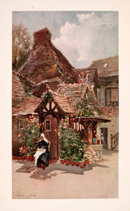 1905 Print Corner Inn Guillaume le Conquerant Dives Hopkinson Smith Hotel XGDA1