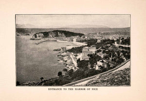 1905 Print Entrance Harbor Nice Seaport Cityscape Historic Landscape XGDA1