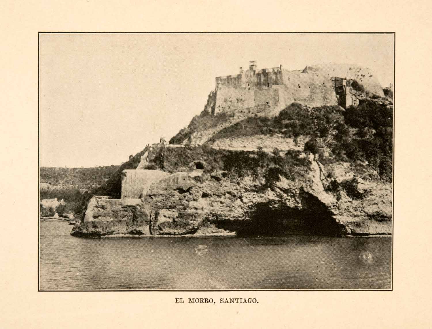 1908 Print El Morro Santiago Castle Fortaleza San Fellpe Spanish Fortress XGDA2