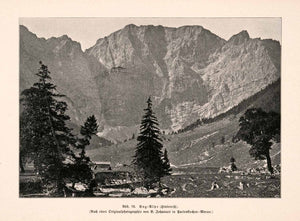 1899 Print Eng Alpe Austria Hinterriss Tyrol Karwendel Vomp Mountain XGDA3